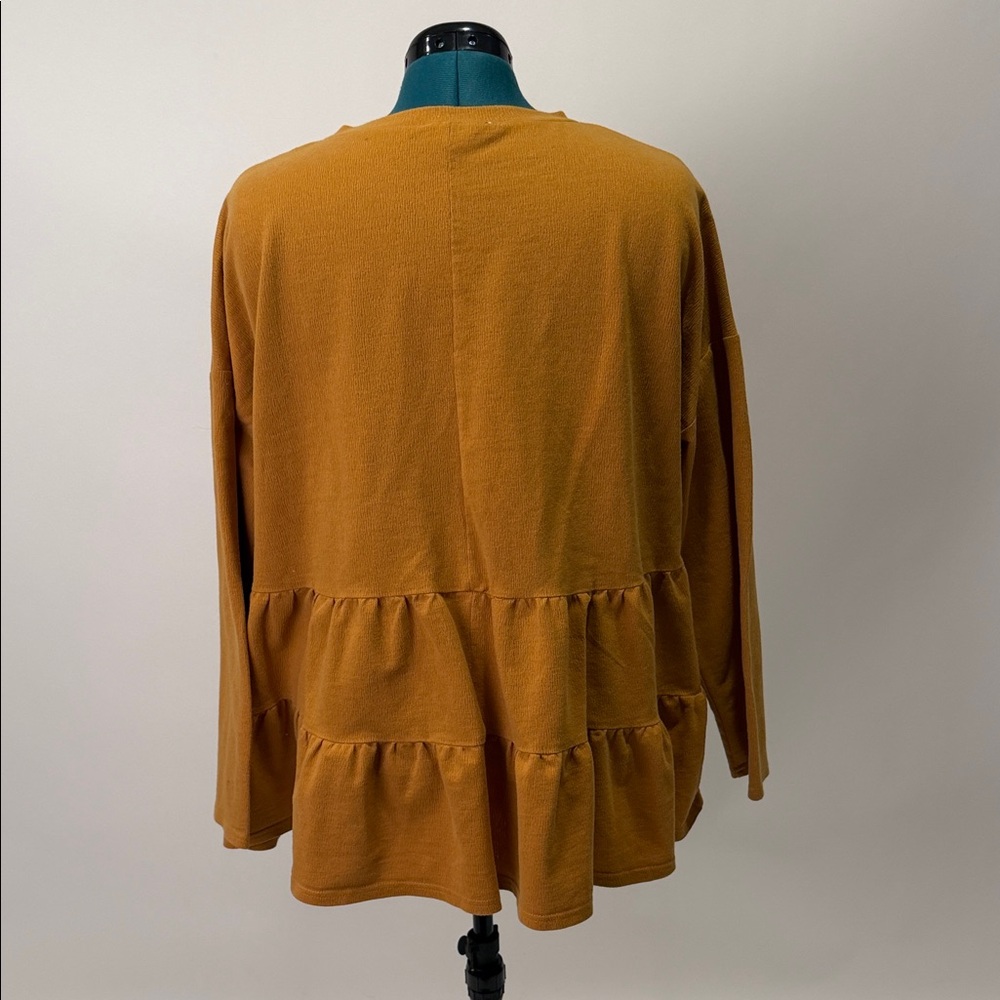 Love Riche Mustard Ruffle Tunic Top - Picture 2 of 5